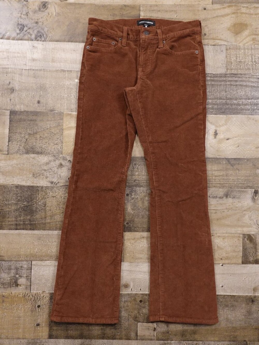 Lucky Brand Sweet Mid Rise Boot Corduroy Pants Women’s‎ 2/26 Brown Stretch